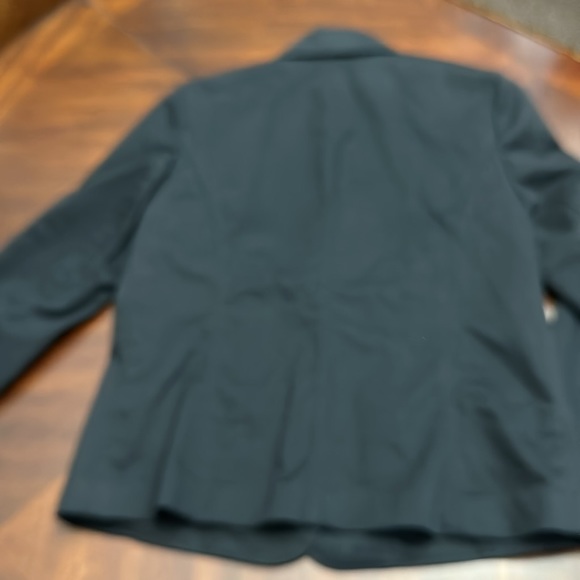 Lands' End Black Blazer Button Front Pockets 8 Petite - Picture 4 of 9